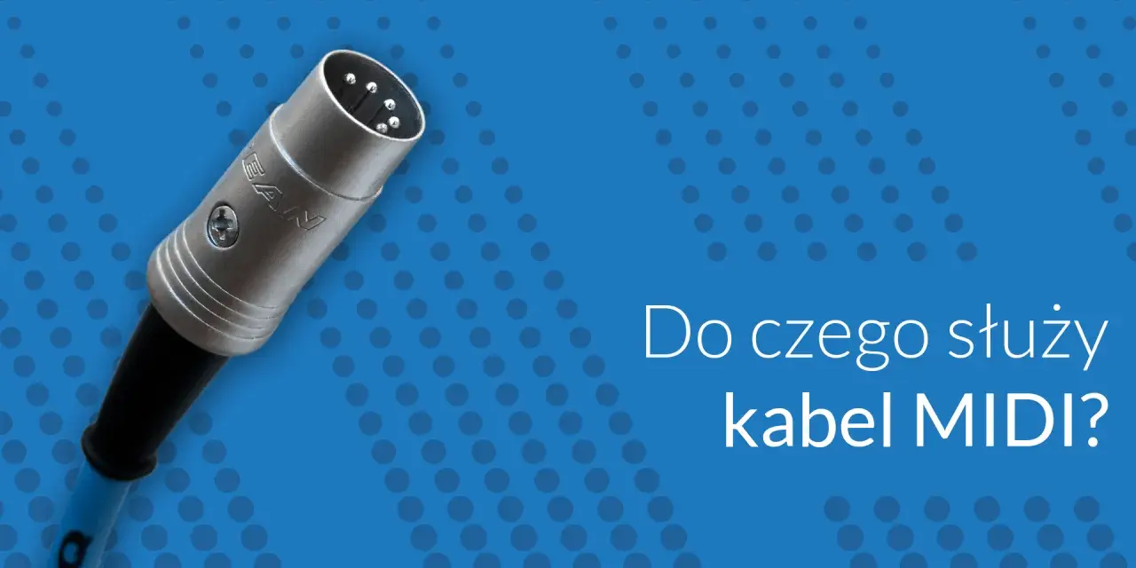 Srebrna wtyczka kabla MIDI, gotowa do połączenia instrumentów. Dowiedz się, do czego służy kabel MIDI.
