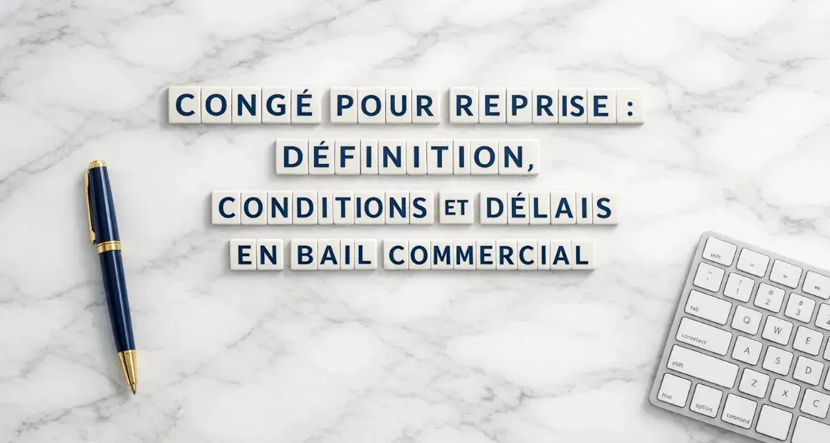 Congé pour reprise : définition, conditions et délais en bail commercial. Savoir le délai pour contester un congé pour reprise est essentiel.