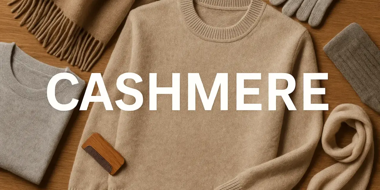 Prendas de lujo: suéteres, bufanda, guantes y peine para el cuidado de que es el cashmere, la fibra más suave y cálida.