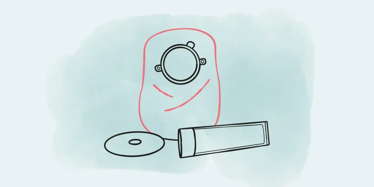 Stoma-Beutel, Hautschutzring und Paste – Hilfsmittel für ein unbeschwertes Leben mit Stoma.