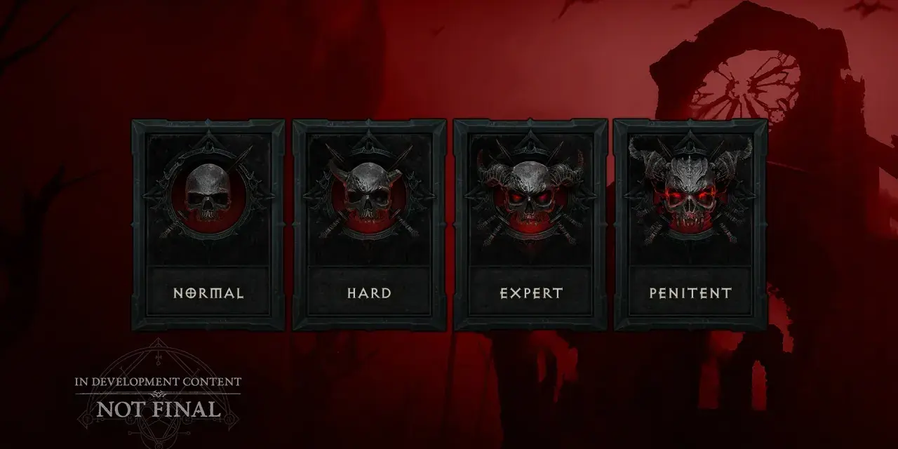 Diablo 4 poziomy trudności: Normal, Hard, Expert, Penitent. Wybierz swój poziom wyzwania w Sanktuarium.