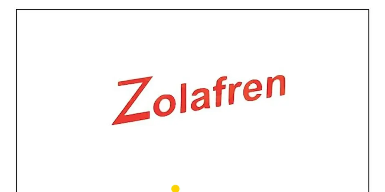 Napis "Zolafren" w kolorze czerwonym na białym tle.