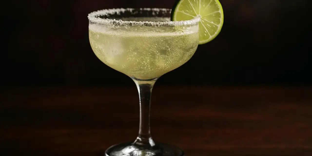 En svalkande margarita med saltkant och lime, perfekt för ett enkelt margarita recept.