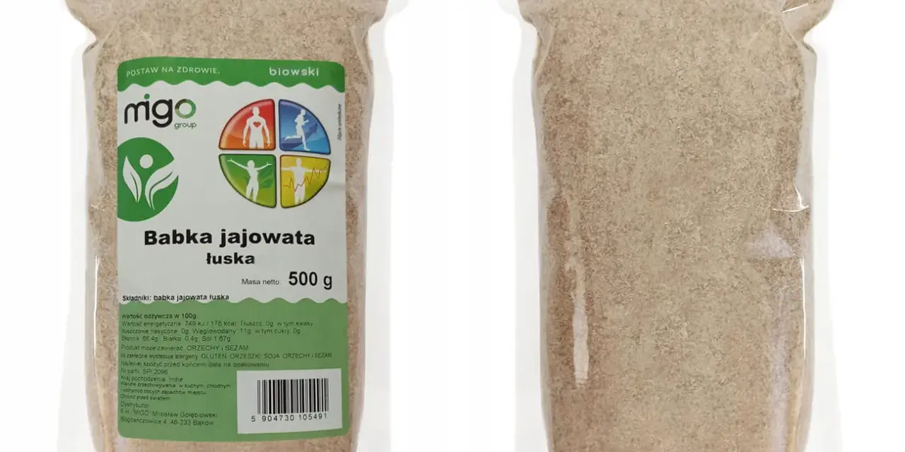 Babka jajowata łuska, 500g. Naturalny błonnik dla zdrowia. Co to jest? To produkt z Indii, wspierający trawienie.