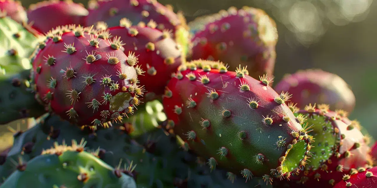 Close-up of ripe prickly pears, hinting at the amazing prickly pear oil benefits for skin and hair.