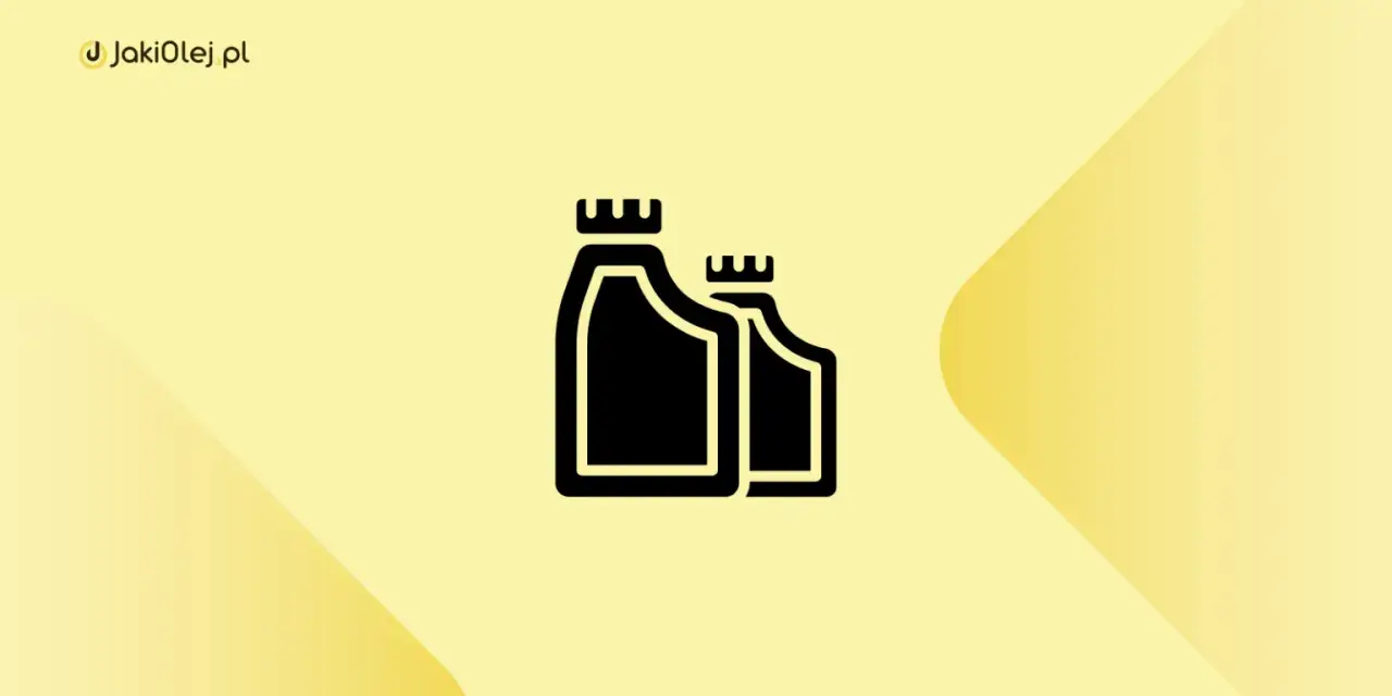 Dwie czarne ikony kanistrów symbolizujące lepkość oleju. Logo JakiOlej.pl.