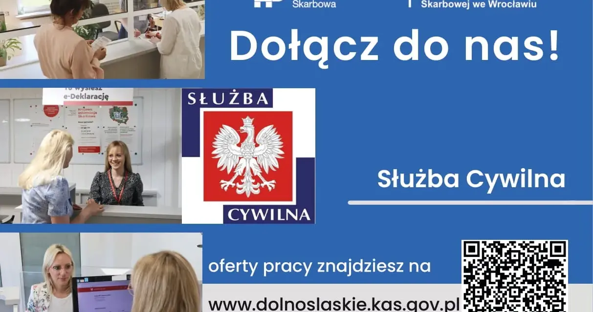 Praca w urzędzie skarbowym: dołącz do Służby Cywilnej! Oferty pracy na dolnoslaskie.kas.gov.pl.