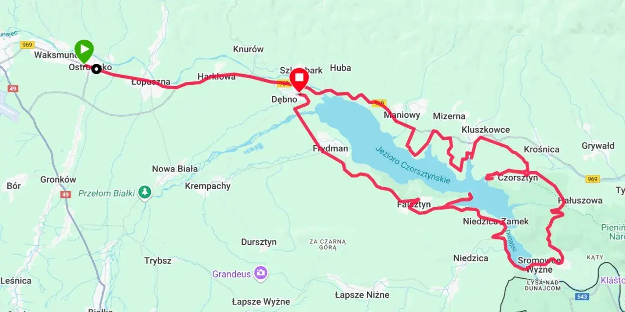 Trasa rowerowa wokół Jeziora Czorsztyńskiego. Velo Czorsztyn to malownicza pętla przez malownicze wsie i zamki.