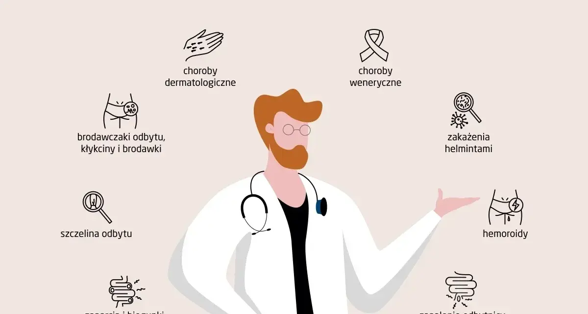 Lekarz omawia przyczyny swędzenia odbytu, w tym hemoroidy, zaparcia i biegunki, szczelinę odbytu, brodawczaki, choroby dermatologiczne, weneryczne i zakażenia. Leczenie domowe może pomóc.