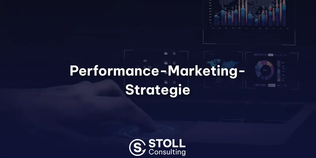 Digitale Strategie: Performance Marketing für messbaren Erfolg. Ein Finger tippt auf einen Touchscreen mit Diagrammen.