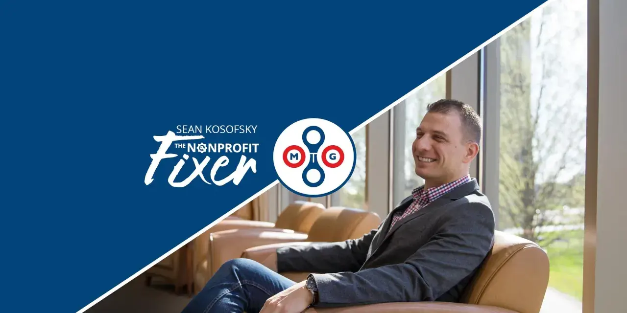 Sean Kosofsky, "The Nonprofit Fixer," smiles, embodying expertise in nonprofit governance.