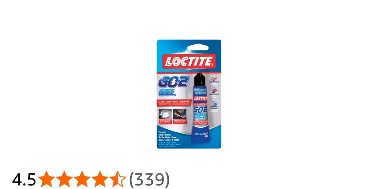Loctite GO2 Gel all-purpose glue, extra strong for all conditions. This image highlights its features, but the loctite go2 glue dry time is not specified.