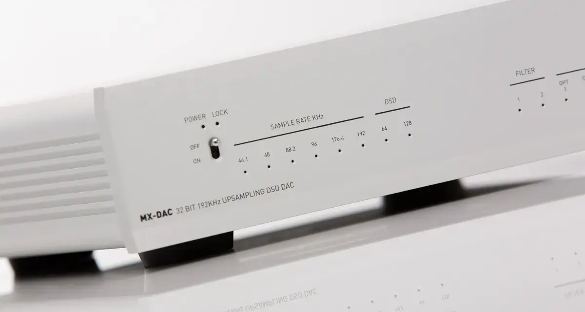 Elegancki MX-DAC 32 BIT 192KHz UPSAMPLING DSD DAC w formacie wav, gotowy do odtwarzania dźwięku.