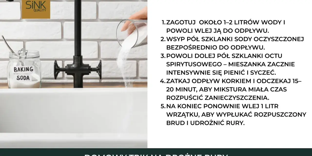 Zatkany zlew? Udrożnij go sam! Skuteczne porady krok po kroku.