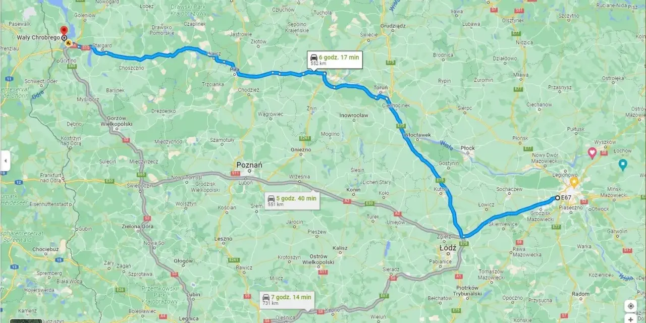 Szczecin Warszawa: Ile km, czas, koszt? Wybierz najlepszą trasę!