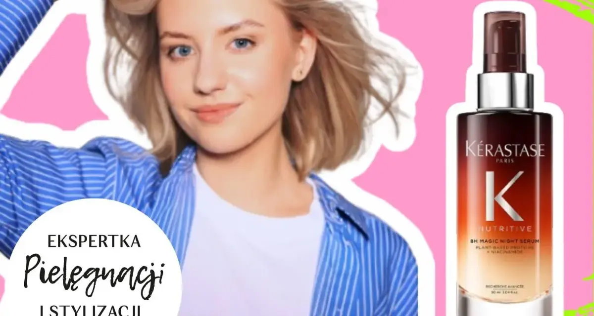 Ekspertka od włosów prezentuje, jak używać serum Kerastase Nutritive 8H Magic Night Serum dla pięknych i zdrowych włosów.