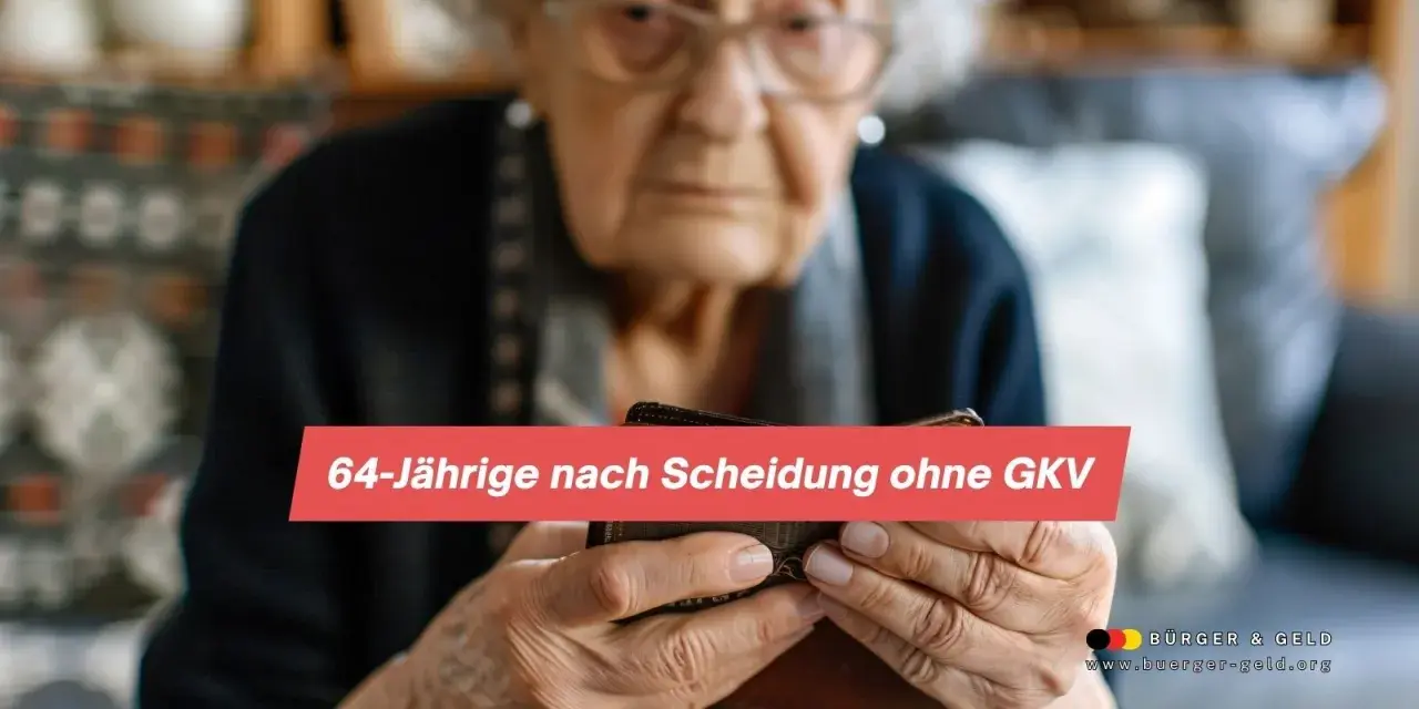 Ältere Frau mit Geldbörse. Was beachten als Frau bei Scheidung ohne Krankenversicherung? Finanzielle Absicherung im Alter.