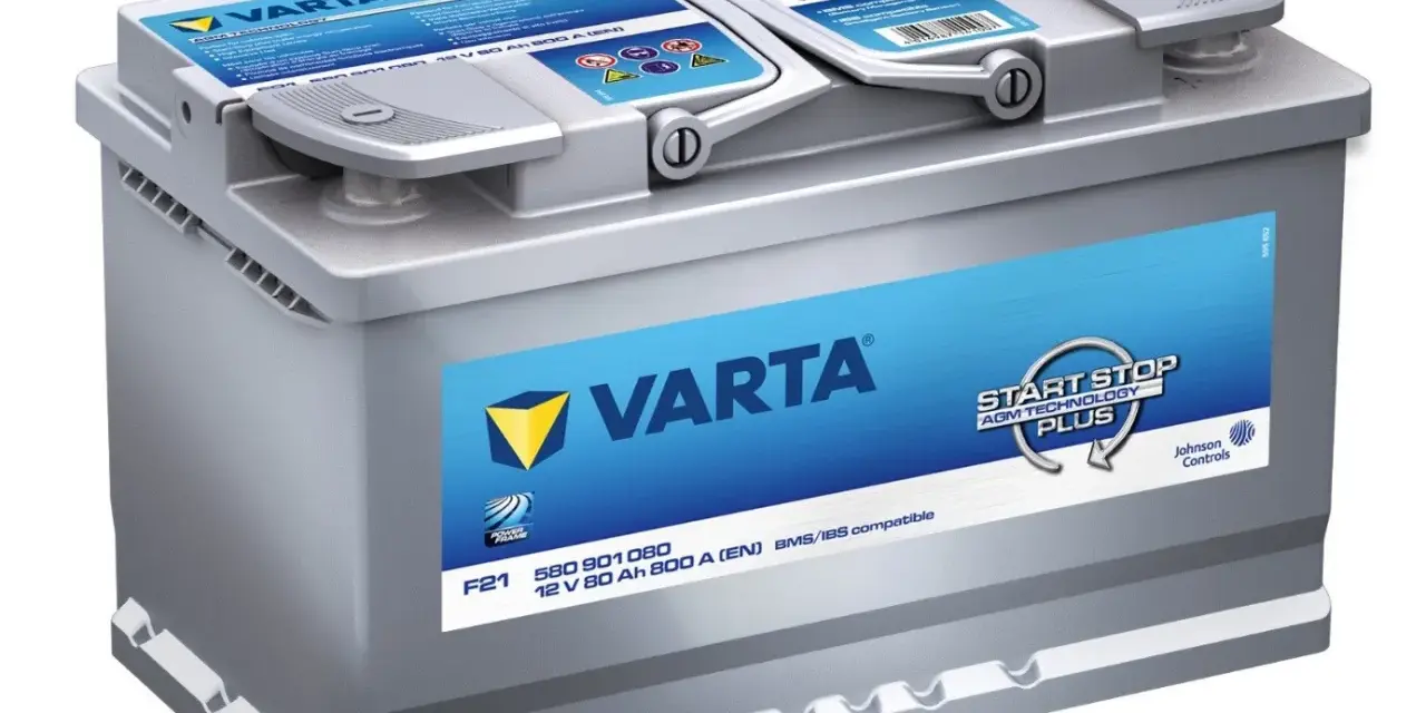Akumulator samochodowy VARTA AGM, 12V 80Ah 800A, idealny do systemów Start-Stop.