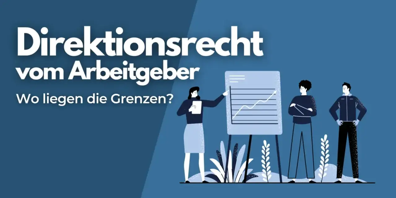 Diskussion über das Direktionsrecht vom Arbeitgeber. Eine Frau erklärt eine Grafik, zwei Männer hören zu. Wo liegen die Grenzen?