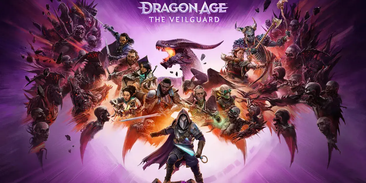 Héroes de Dragon Age: Dreadwolf se enfrentan a un dragón y hordas de muertos vivientes en un mundo de fantasía épica.