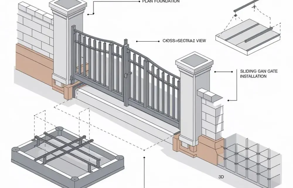 Jaki fundament pod bramę przesuwną - uniknij kosztownych błędów