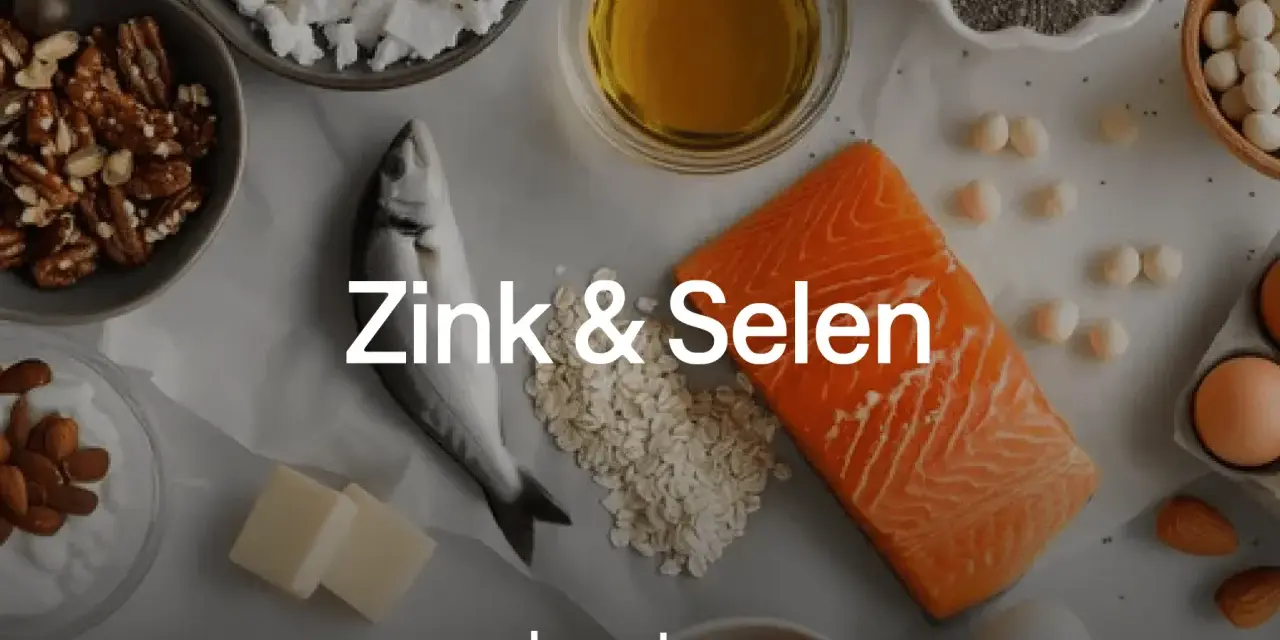 Zink und Selen zusammen einnehmen: Lachs, Fisch, Nüsse, Haferflocken, Eier und Samen sind reich an diesen wichtigen Nährstoffen.