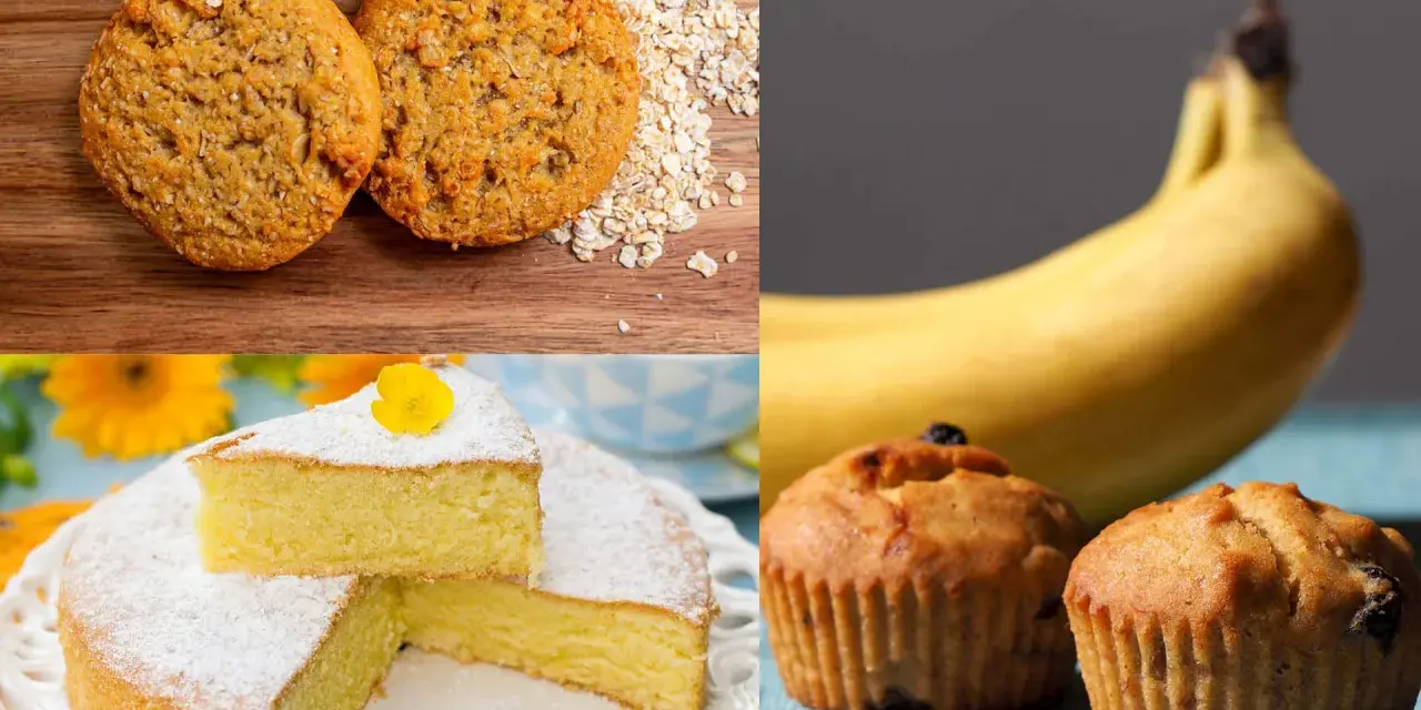 Biscotti d'avena, torta soffice e muffin alla banana: un tripudio di dolci senza lattosio per ogni occasione.