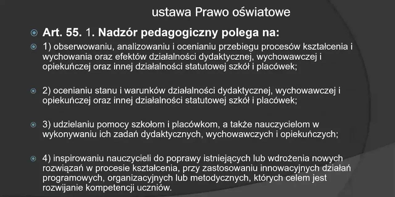 Nowy nadzór pedagogiczny to obserwacja, analiza i ocena procesów kształcenia, stanu placówek, pomoc nauczycielom i inspirowanie ich do innowacji.