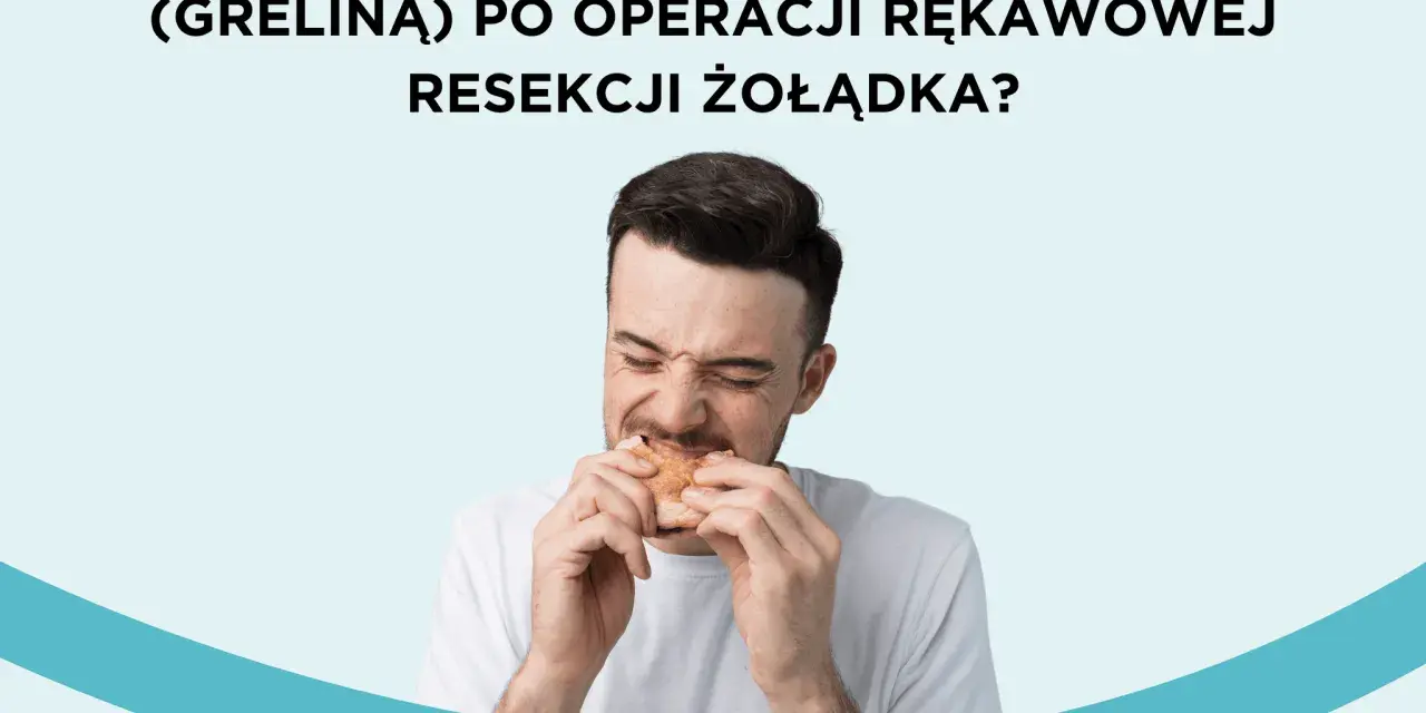 Mężczyzna z grymasem na twarzy gryzie kanapkę. Czy po operacji rękawowej i resekcji żołądka zmienia się poziom greliny?
