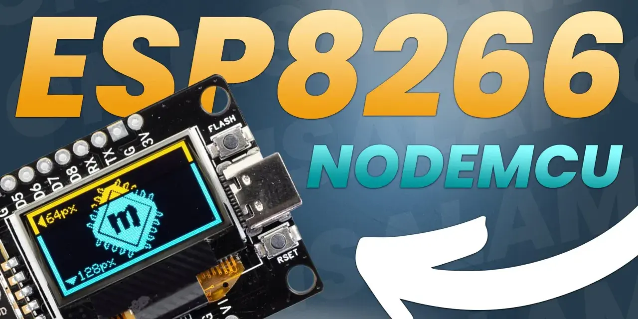 ESP8266 NodeMCU z małym ekranem, idealny do projektów IoT. Można na nim wyświetlać dane, np. pomiary z czujników.