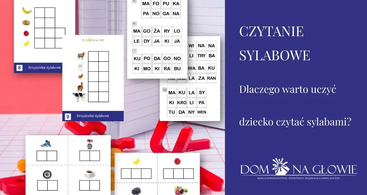 Materiały do nauki czytania sylabami: krzyżówki, obrazki i sylaby do uzupełniania. Pomoc w nauce czytania dla dzieci.