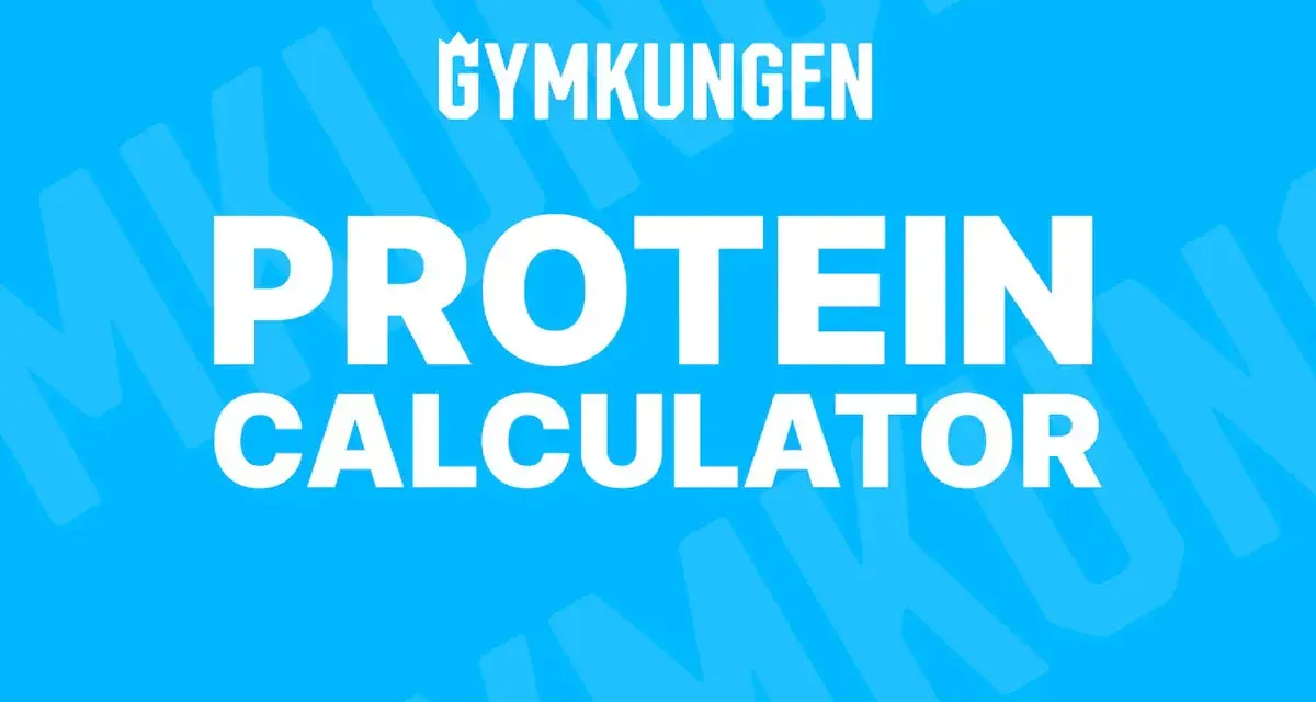 Gymkungen Protein Calculator. Beräkna ditt dagliga behov av gram protein per kg kroppsvikt.
