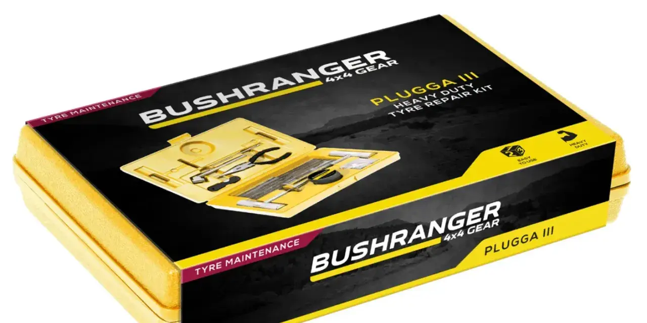 Kit per riparazione pneumatico con stringa, per manutenzione e emergenze su fuoristrada.