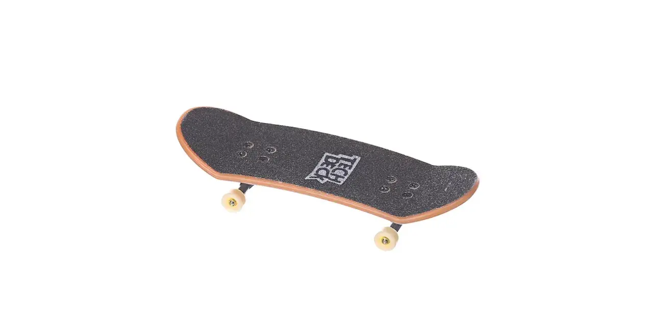 Ett litet finger skateboard med Tech Deck-loggan. Perfekt för att öva tricks inomhus.