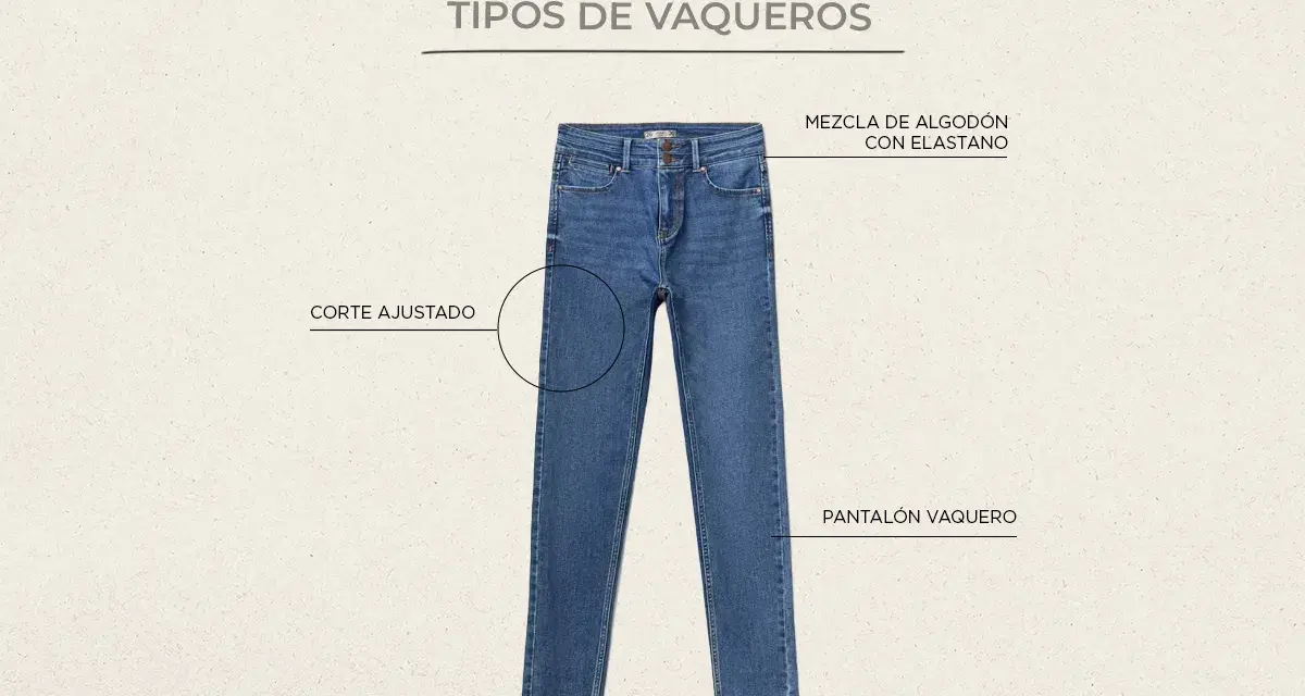 Pantalón vaquero de corte ajustado, mezcla de algodón con elastano. Vaqueros mujer que sientan bien, perfectos para cualquier ocasión.