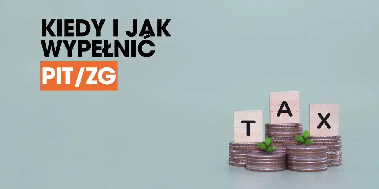 Kiedy i jak wypełnić PIT/ZG? Monety i kostki z literami TAX sugerują temat podatków.