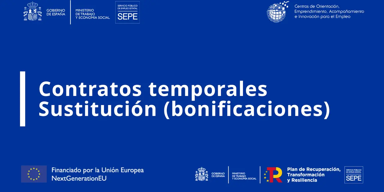 Contratos temporales de sustitución con bonificaciones. Información sobre requisitos y la bonificación para sustitución de maternidad.