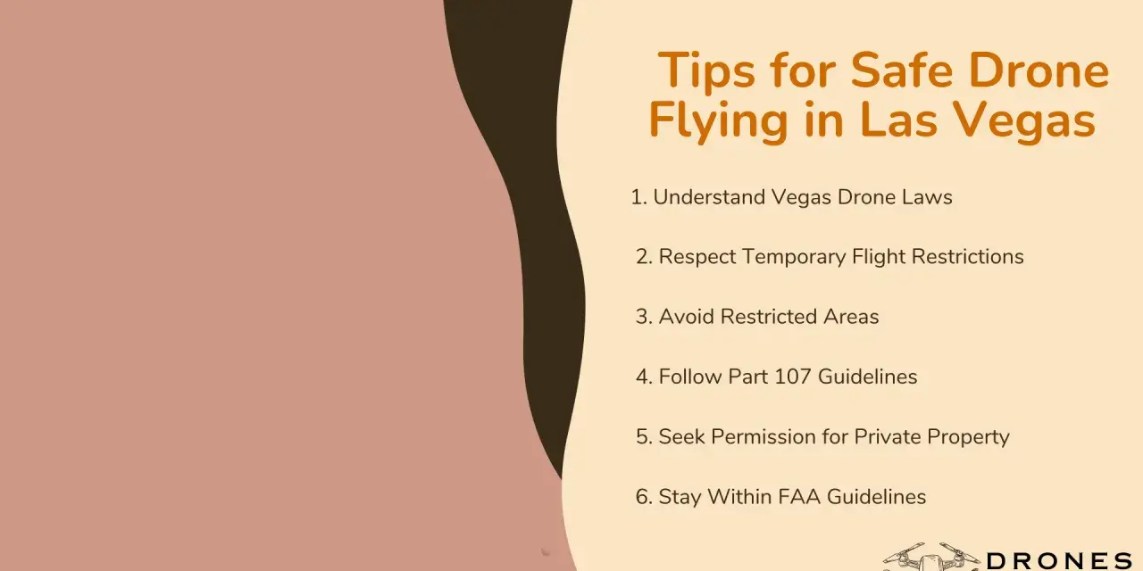 Tips for safe drone flying in Las Vegas, covering laws, restrictions, and where you can fly your drone in Las Vegas.