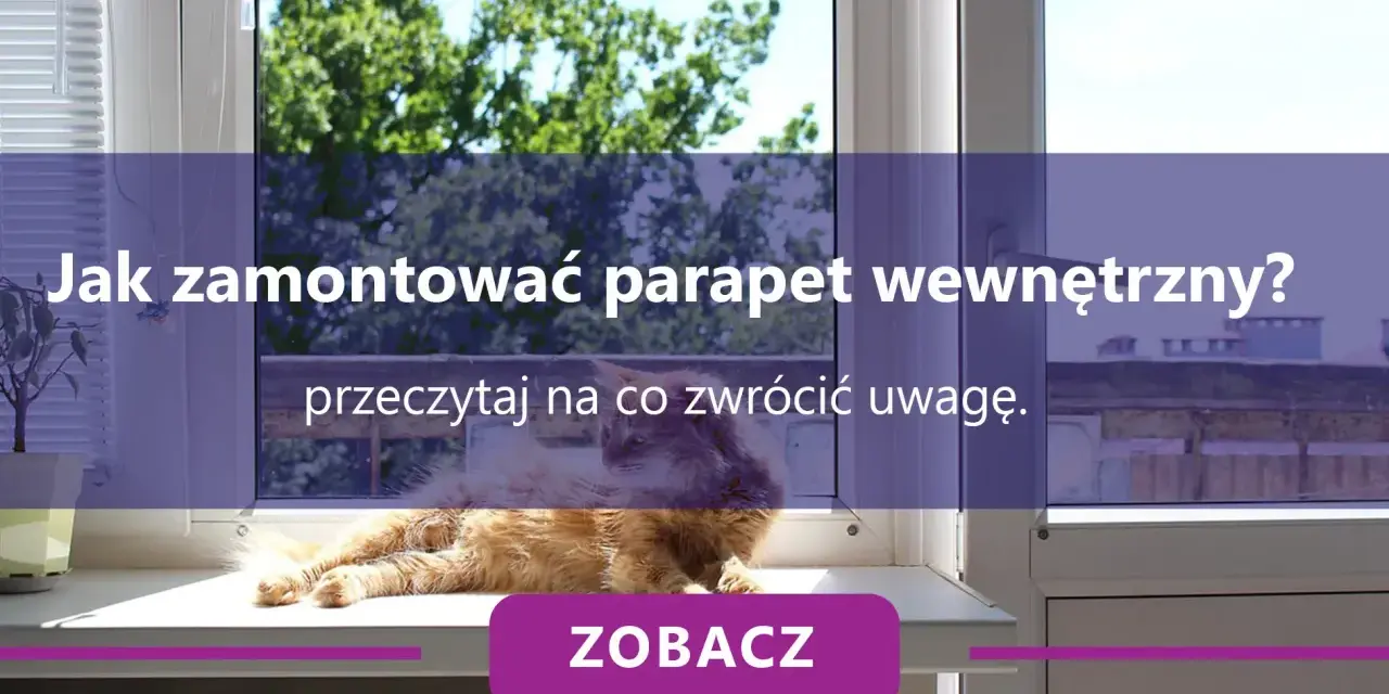 Pomarańczowy kot leży na parapecie wewnętrznym, obok rośliny.