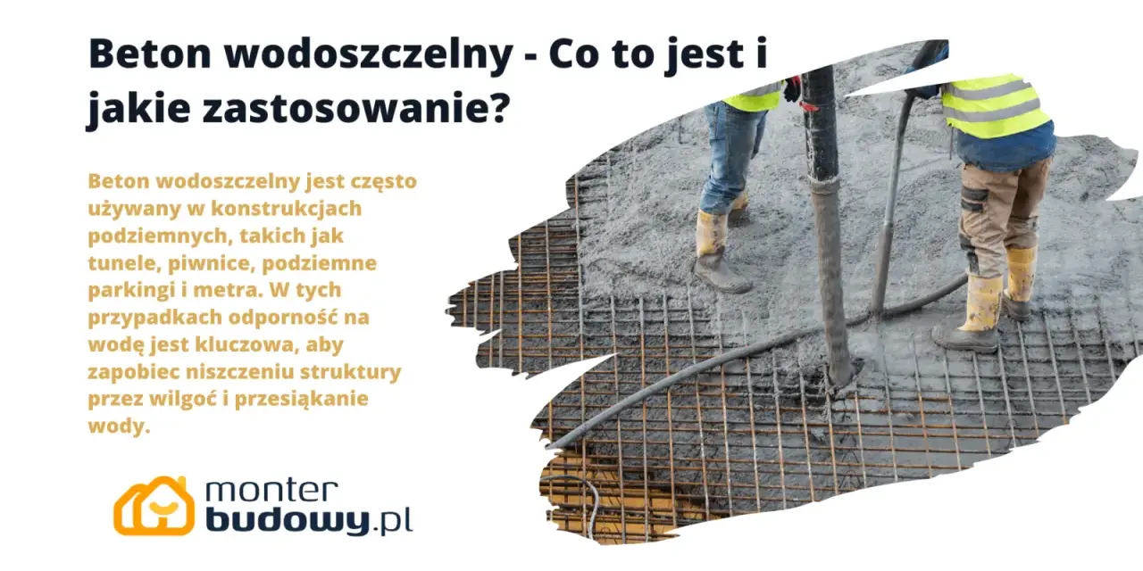 Pracownicy wylewają beton w8 na zbrojenie. Beton wodoszczelny chroni konstrukcje podziemne przed wilgocią.