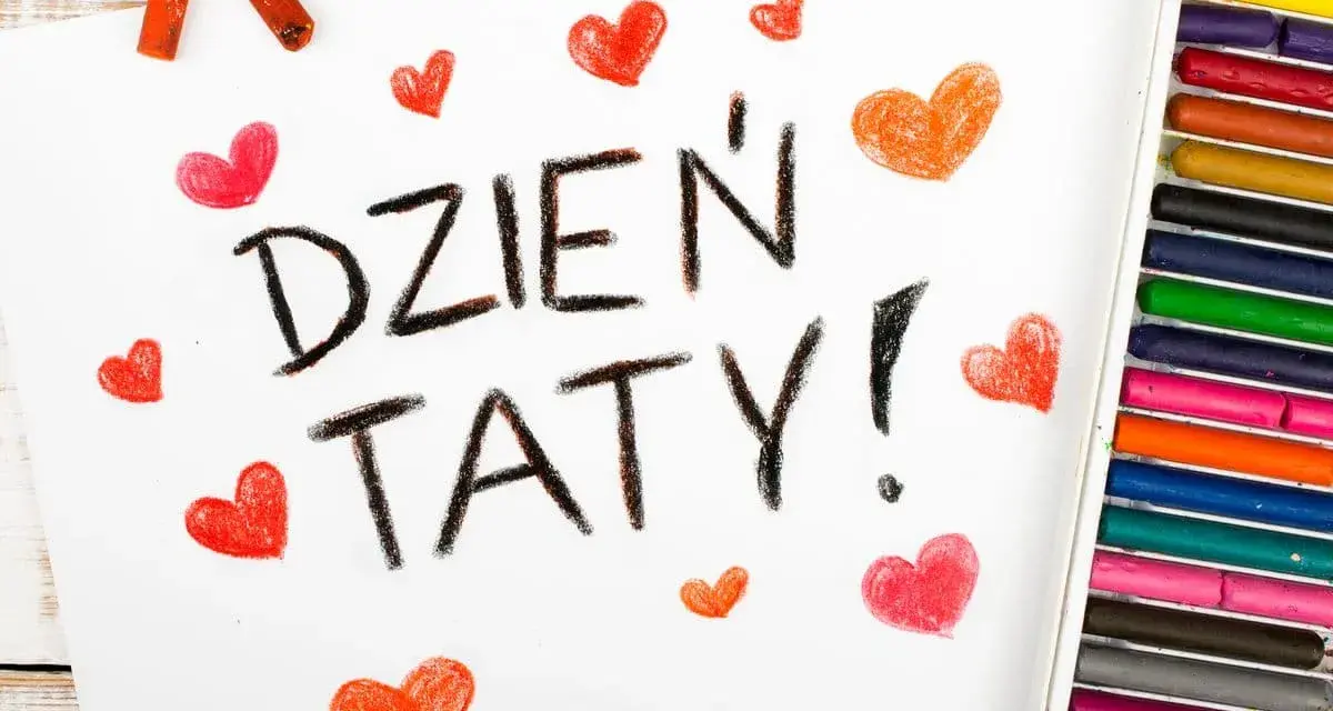 Dzień Taty! Rysunek z serduszkami i kredkami pastelowymi, idealny na międzynarodowy dzień ojca.