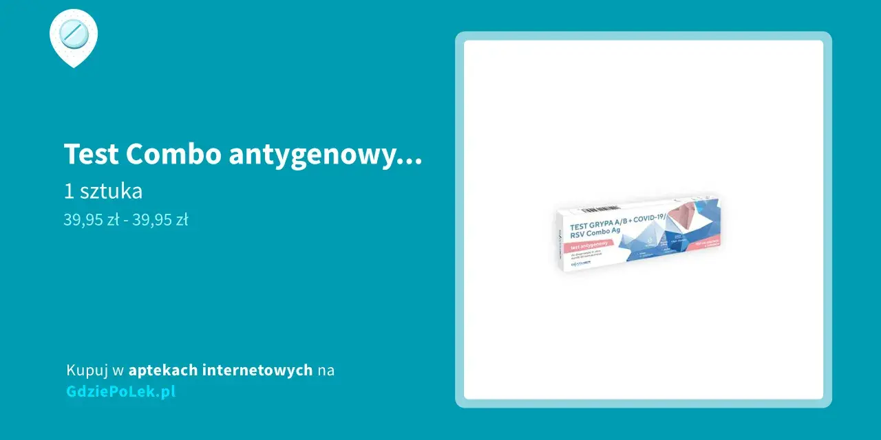 Test Combo antygenowy kosztuje 39,95 zł. Sprawdź, ile kosztuje test combo bez recepty i gdzie go kupić.