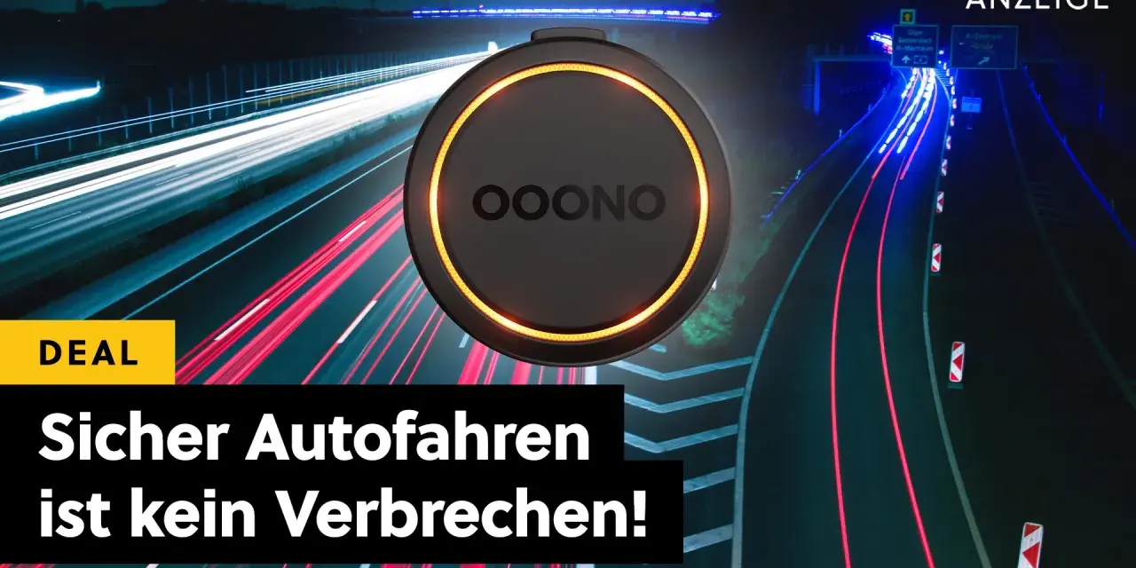 Ooono warnt vor Gefahren auf der Autobahn. Sicher Autofahren ist kein Verbrechen!
