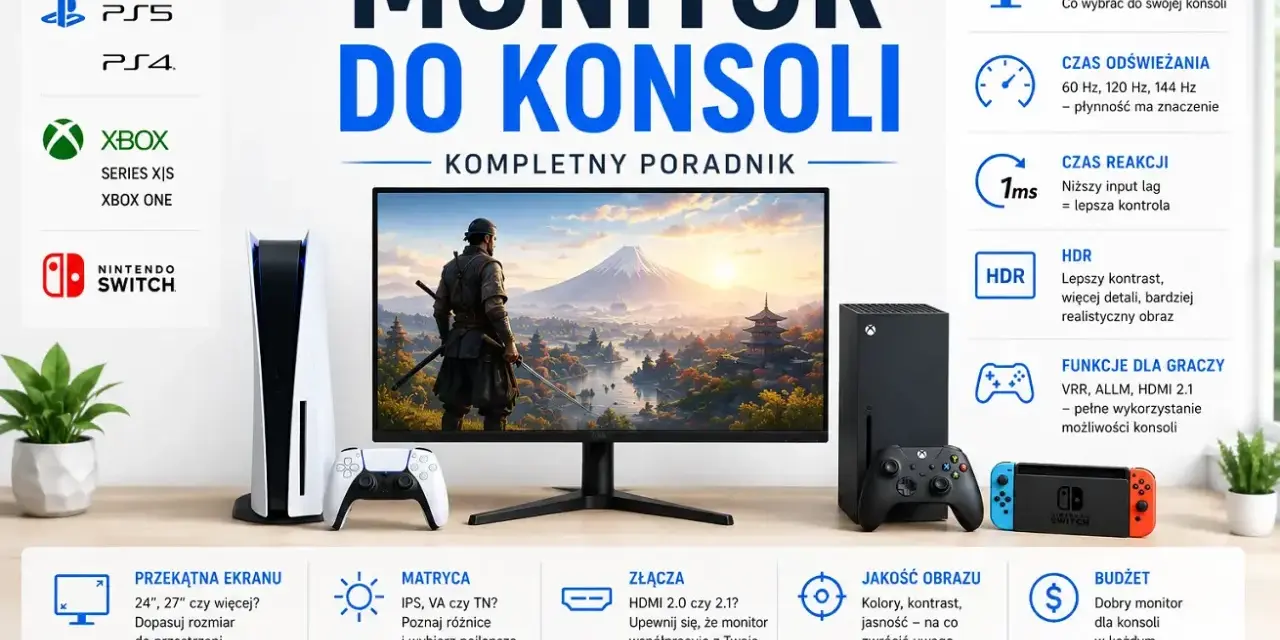 Monitor do konsoli z PS5, Xboxem i Nintendo Switch. Co to znaczy sześćdziesiąt Hz? Płynność ma znaczenie.