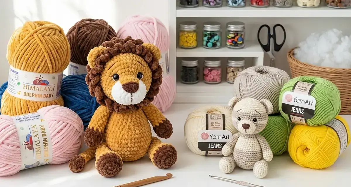 Miękkie włóczki Himalaya Dolphin Baby i YarnArt Jeans to idealna jaka włóczka do amigurumi. Z nich powstają urocze szydełkowe zwierzątka.