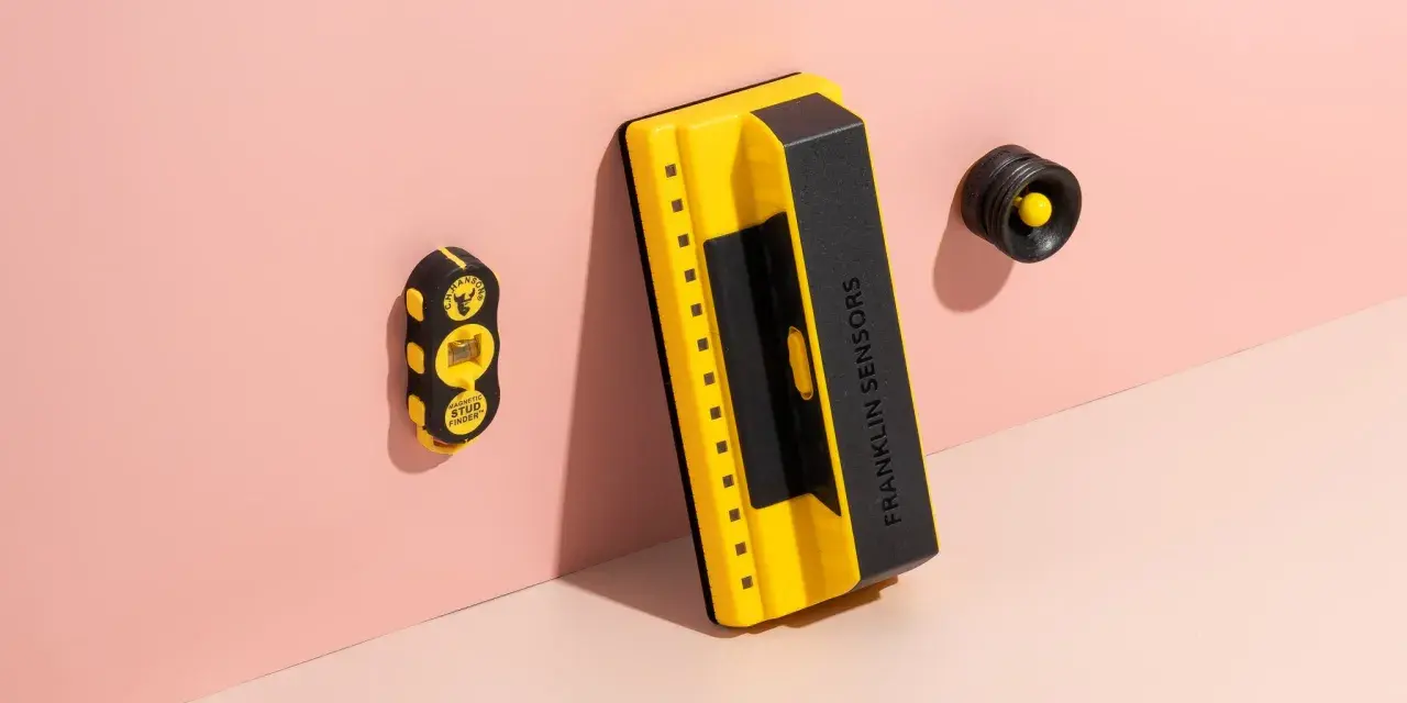 Two stud finders, one magnetic and one electronic, are shown. Learn how to use a stud finder for your next DIY project.