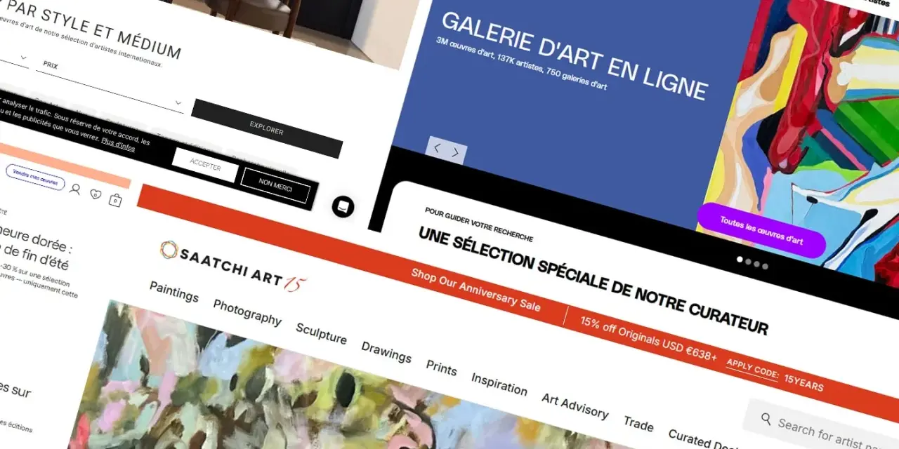 Des sites d'art en ligne comme ArtMajeur et Saatchi Art, avec des sélections d'œuvres et des promotions. Votreart avis sur ces plateformes.