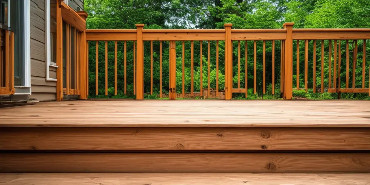 Une belle terrasse en bois, parfaite pour faire une terrasse en bois et profiter du jardin.