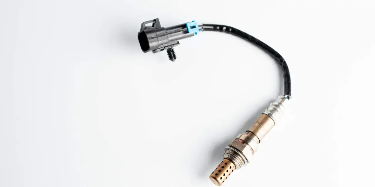 Oxygen sensor, a common culprit for the p0141 code, with its connector and threaded end.