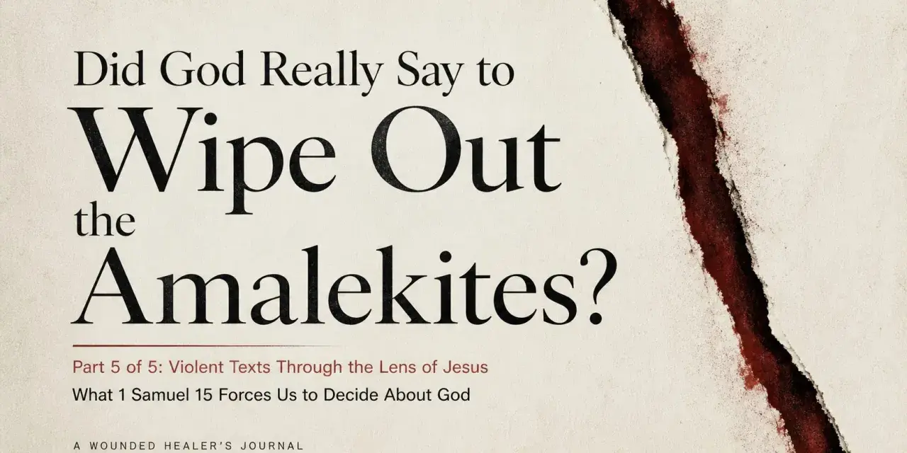 Title: Did God Really Say to Wipe Out the Amalekites? Examining violent biblical texts through Jesus' teachings.